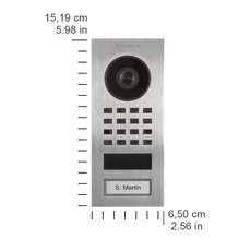 DoorBird IP Video Door Station D1101V Surface-mount, stainless steel V2A, brushed, incl. surface-mounting housing