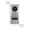DoorBird IP Video Door Station D1101V Surface-mount, stainless steel V2A, brushed, incl. surface-mounting housing