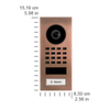 DoorBird IP Video Door Station D1101V Surface-mount, stainless steel V2A, brushed, incl. surface-mounting housing