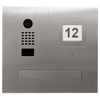 DoorBird IP Video Door Station D2101FPBI, flush-mounted postbox for single family homes, 1 call button, illuminated info module