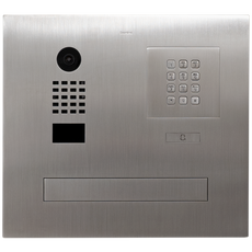 DoorBird IP Video Door Station D2101FPBK, flush-mounted postbox for single family homes, 1 call button, keypad module