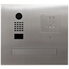 DoorBird IP Video Door Station D2101FPBK, flush-mounted postbox for single family homes, 1 call button, keypad module