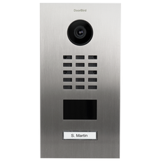 DoorBird IP Video Door Station D2101V, stainless steel V2A, 1 call button (surface-/ flush-mounting housing sold separately)