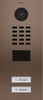 DoorBird IP Video Door Station D2102BV, Brushed Stainless Steel, Bronze-Finish, Flush-mounted, 2 backlit Call buttons, Part# D2102BV