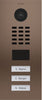 DoorBird IP Video Door Station D2103BV, Brushed Stainless Steel, Bronze-Finish, Flush-mounted, 3 backlit Call buttons, Part# D2103BV