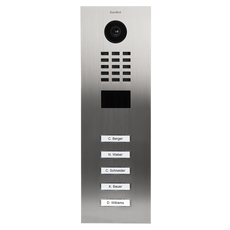 DoorBird IP Video Door Station D2105V, Stainless steel V2A, 5 call buttons (surface-/ flush-mounting housing sold separately)