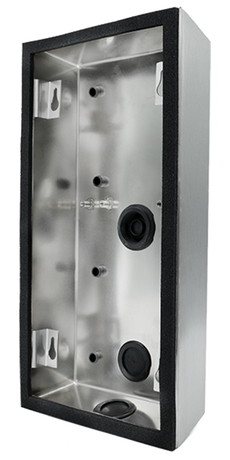 DoorBird D21DKV Surface-mounting housing (backbox), stainless steel V4A (salt-water and grindging dust resistant), brushed, Part# 423868533