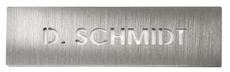 DoorBird D21x  Nameplate Video Door Station, stainless steel V4A, brushed, individual engraving, engraved through and illuminated, self-adhesive, Part# 423868519