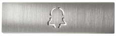 DoorBird D21x Nameplate Video Door Station, bell symbol, engraved through material for illumination, self-adhesive