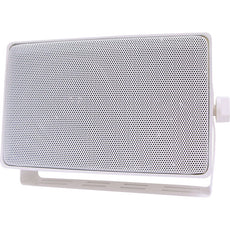 SPECO DMS3TSW Weather Resistant 3 Way Speakers w/ Transformer  White, Stock# DMS3TSW