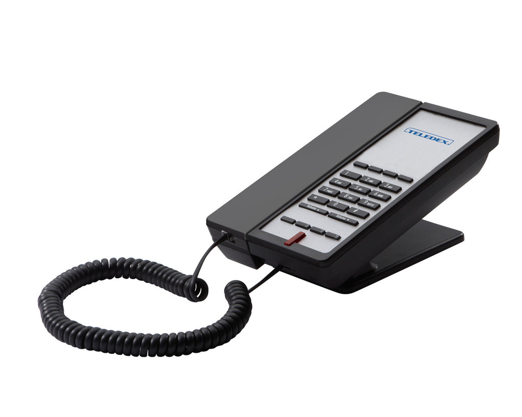 Teledex E100-4GSK, E Series – Analog Corded Phone, 1 Line, Black, Part# EA011000S04D