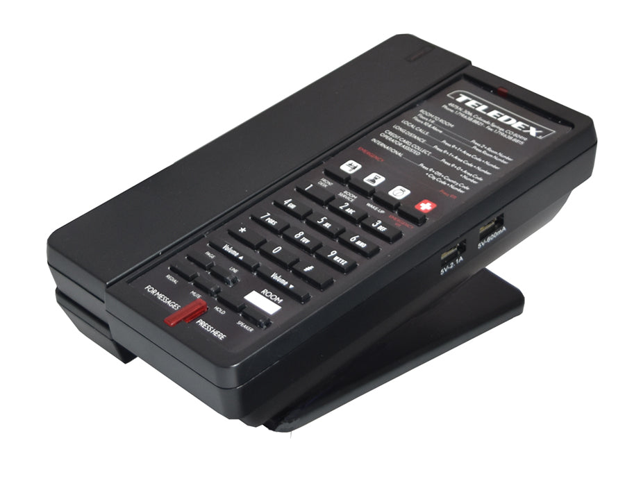 Teledex E103-4GSK, E Series USB 2.4GHz, 1 Line Analog Cordless- Black, Part# EA11324S4DU