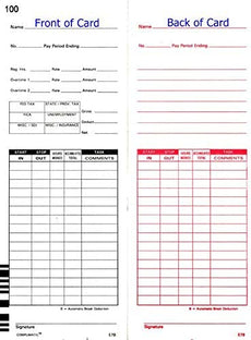 Compumatic E79.1 (9", 100 per pack) Time Clock Cards for Lathem 7000E/7500E, Part# E79.1