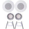 Speco Technologies G86TCG 8" 70/25V Classic Grille In-Ceiling Speaker Kit (Off-White), Part# G86KITPRC