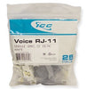 ICC MODULE, VOICE, RJ-11, EZ, 25 PK, WHITE, Part# IC1076VCWH