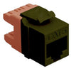 ICC Module, CAT 6, High Density, RJ-45 keystone jacks ~ BLACK, Part# IC1078F6-BK