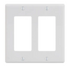 ICC FACEPLATE, DECOREX, 2-GANG, WHITE, Part# IC107DFD-WH