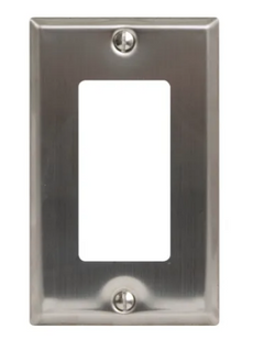 ICC Face Plate, Decorex, 1-Gang, Stainless Steel, Part# IC107DFSSS