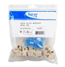 ICC MODULE, CAT 5E, HD, 25 PK, IVORY, Part# IC107F5CIV NEW