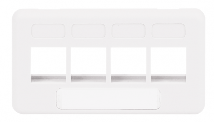 ICC FACEPLATE, FURNITURE, TIA, 4-PORT, WHITE, Part# IC107FT4WH ...