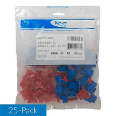 ICC MODULE, CAT 6, EZ, 25 PK, BLUE, Part# IC107L6CBL NEW