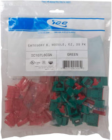 ICC Module, CAT 6, EZ, 25 pk, Green, Part# IC107L6CGN