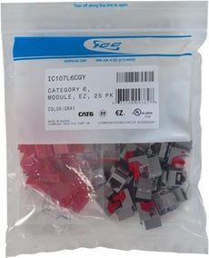 ICC Module, CAT 6, EZ, Gray, Pack of 25, Part# IC107L6CGY