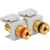 ICC MODULE, BINDING POST, GOLD PLATED, WHITE, Part# IC107PMGWH