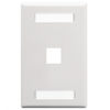 ICC FACEPLATE, ID, 1-GANG, 1-PORT, WHITE, Part# IC107S01WH