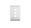 ICC Face Plate, ID, 1-Gang, 3-Port, White, Part# IC107S03WH