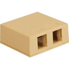 ICC SURFACE MOUNT BOX, 2-PORT, IVORY Stock# IC107SB2IV