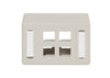 ICC FACEPLATE, FURNITURE, UNIV, 4-PORT WHITE, Part# IC108UF4WH