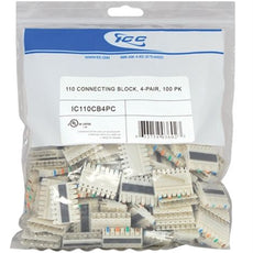 ICC 110 CONNECTING BLOCK, 4-PAIR, 100PK, Part# IC110CB4PC