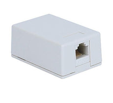 ICC Surface Mount Box, 8P8C, 1 CAT 5e EZ, White, Part# IC625S51WH