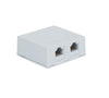 ICC Surface Mount Box, 8P8C, 2 CAT 5e EZ, White, Part# IC625S52WH