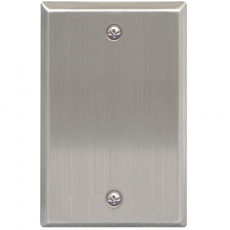 ICC Face Plate, 1 Gang, Blank, Stainless Steel, Part# IC630EBSSS