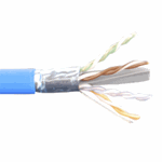 ICC Cat 6A, 650 FTP, Solid Cable, 23G, 4P, CMP, 1,000 FT, Blue, Part# ICCABP6FBL