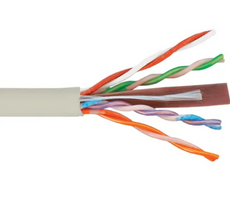 ICC Cat 6, 500 UTP, Solid Cable, 23G, 4P, CMP, White, Part# ICCABP6VWH