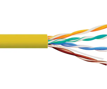 ICC Cat 6, 500 UTP, Solid Cable, 23G, 4P, CMR, 1,000 FT, Yellow, Part# ICCABR6VYL