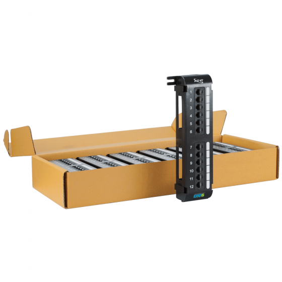 ICC Patch Panel, Vertical, CAT 6, 12-Port, 6 Pack ICMPP12V60, Part# IC ...
