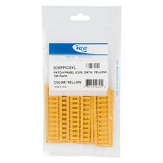 ICC Patch Panel Icon, Data, 120 Pack, Yellow, Part# ICMPPICSYL