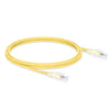 ICC Patch Cord, CAT5e, Clear Boot, 1' Yellow, Low Profile, Assembled Snag-Free Strain Relief, Part# ICPCSP01YL