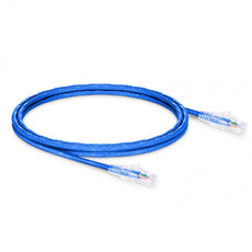 ICC Patch Cord, CAT5e, Clear Boot, 7' Blue, Low Profile, Assembled Snag-Free Strain Relief, Part# ICPCSP07BL