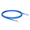 ICC Patch Cord, CAT5e, Clear Boot, 7' Blue, Low Profile, Assembled Snag-Free Strain Relief, Part# ICPCSP07BL