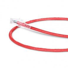 ICC Patch Cord, CAT 6, Clear Boot, Red, 1', Part# ICPCST01RD