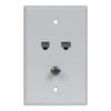 ICC FacePlate, Oversize, Voice/Data/F-Type, Part# ICRDSVFLWH