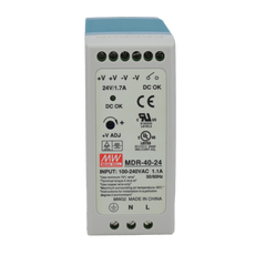 24V, 40W Din-Rail Power Supply (MDR-40-24) - slim type Used with ISG-10020MT or ISW-1022MT, Stock# JMDR-40-24
