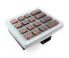 Doorbird Keypad module with 16x Stainless steel V4A, brushed, PVD coating with bronze-finish, keys for DoorBird D21DKx, Part# 423868168