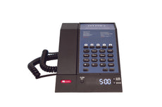 Teledex M200C5- M Series Clock, 2 Line Analog Corded Phone- Black, Part# MA20S5DC