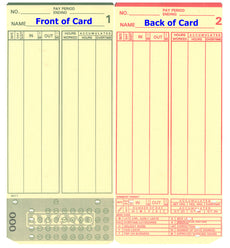Compumatic MJR/Microder 000-099, 000-199, 000-249 (2000 per box) Time Card